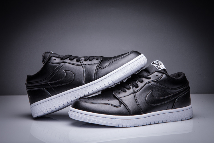 2016 air jordan 1 low black white shoes